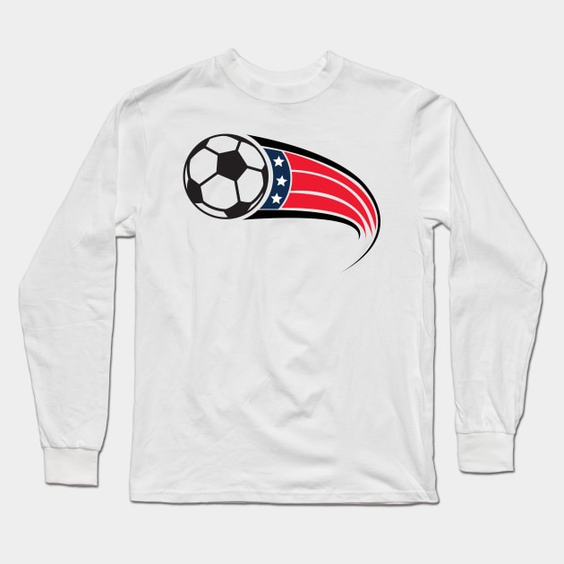 USA Soccer Long Sleeve T-Shirt by justSVGs